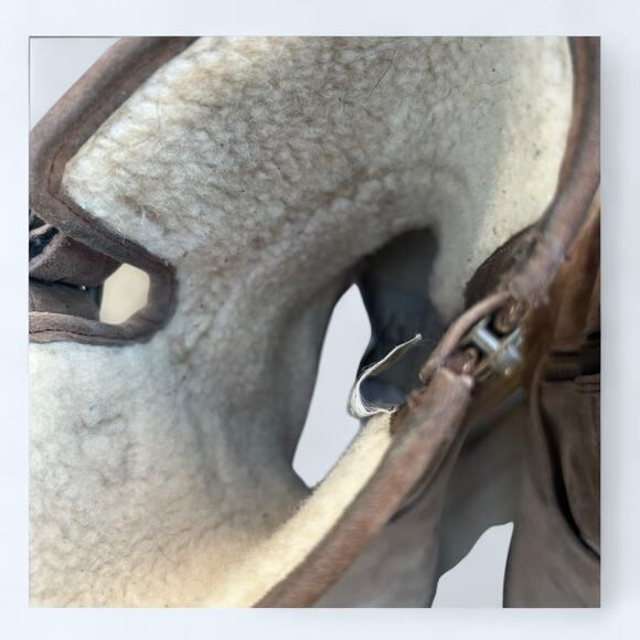 UGG Australia Chaney Brown Moto Engineer Boots Shearling Lined Suede Women's 8.5 - Picture 5 of 15